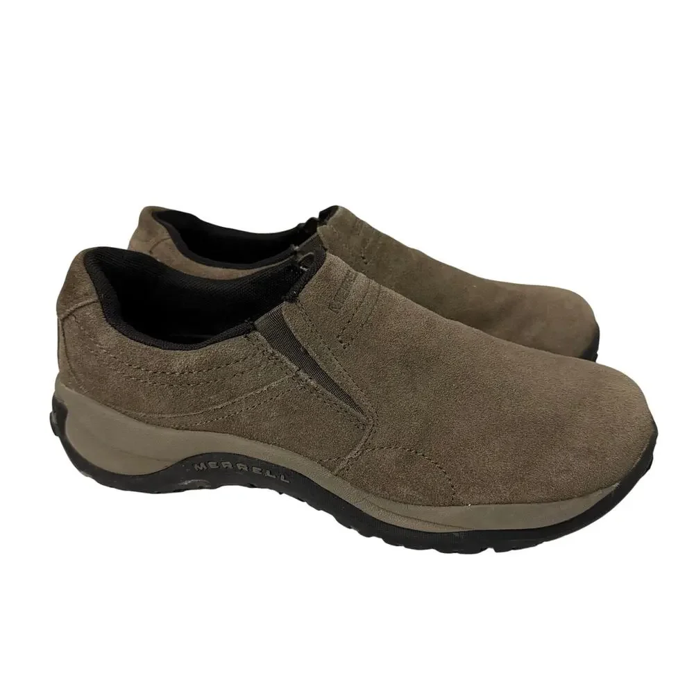 Merrell Jungle Moc Shoes Mens Size 10 Brown Suede Slip On Casual Comfort